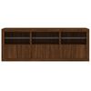 vidaXL Sideboard with LED Lights Brown Oak 181.5x37x67 cm