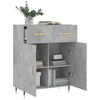 vidaXL Sideboard Concrete Grey 69.5x34x90 cm Engineered Wood