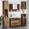 vidaXL Bathroom Furniture Set 5 pcs Old Wood Engineered Wood and Metal