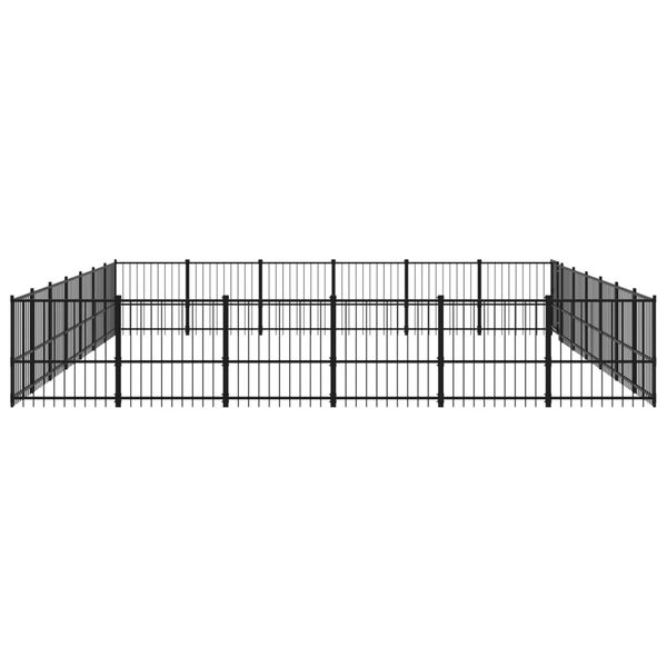 vidaXL Outdoor Dog Kennel Steel 39.52 m²