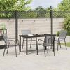 vidaXL Garden Dining Set 5 pcs Anthracite Powder-Coated Steel