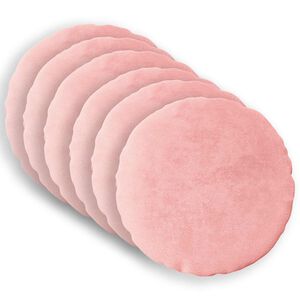 vidaXL Cushion Cover 6 pcs HEERLEN Pink Dia. 30 cm Flannel