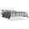 vidaXL Metal Bed Frame without Mattress with Footboard White 120x190cm