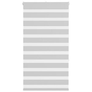vidaXL Zebra Blind Light Grey 80x150 cm Fabric Width 75.9 cm Polyester