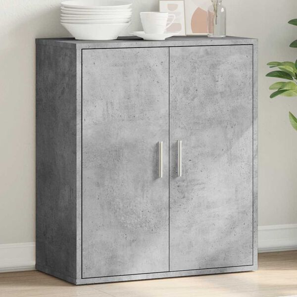 vidaXL Sideboard Concrete Grey 79x38x80 cm Engineered Wood