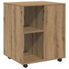 vidaXL Rolling Cabinet Artisan Oak 60x53x72 cm Engineered Wood
