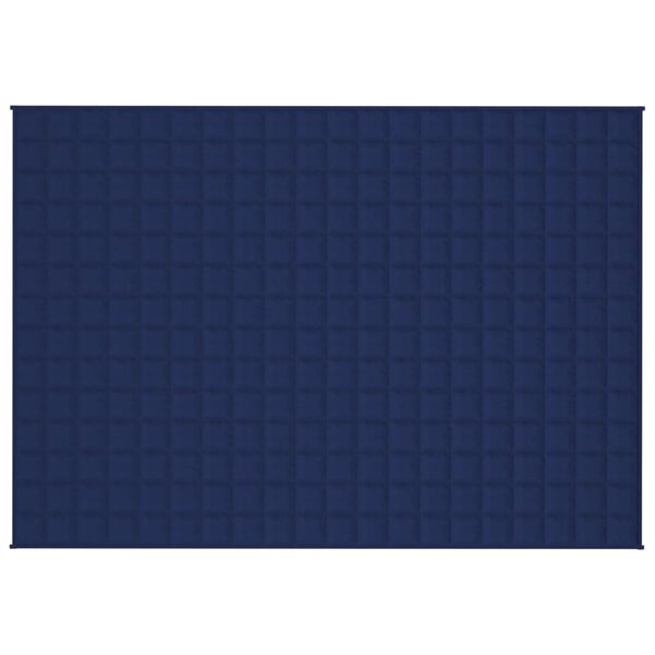 vidaXL Weighted Blanket Blue 138x200 cm Single 10 kg Fabric