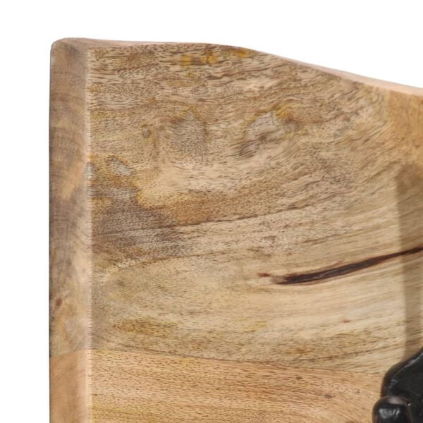 vidaXL Wall-mounted Coat Rack with 4 Hooks Solid Wood Mango