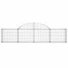 vidaXL Arched Gabion Baskets 11 pcs 200x30x40/60 cm Galvanised Iron
