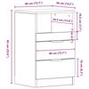 vidaXL Bedside Cabinets 2 pcs Old Wood 40x36x65 cm Engineered Wood