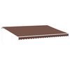 vidaXL Manual Retractable Awning with LED Brown 500x350 cm