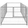 vidaXL Dog Kennel Silver 5 m&sup2; Steel