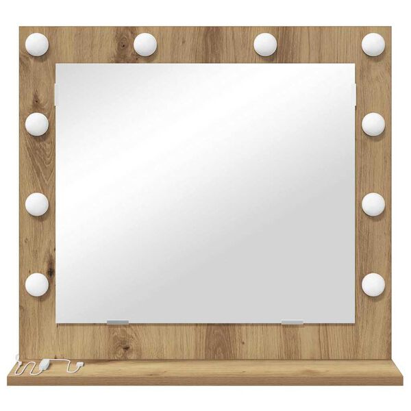 vidaXL Vanity Mirror White 60 x 55 x 18 cm Glass and Engineered wood