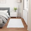 vidaXL Faux Rabbit Fur Rug Olite White 60 x 110 cm Polyester