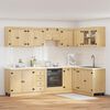 vidaXL Cabinet with Drawer SKI 10 pcs Honey Brown Solid Pine Wood