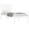 vidaXL Senior Bed without Mattress White 90x200 cm Solid Wood