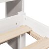 vidaXL Bookcase Bed without Mattress White 180x200 cm Super King Solid Wood Pine