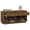 vidaXL Shoe Cabinet Honey Brown 110x34x52 cm Solid Wood Pine