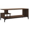 vidaXL TV Cabinet Brown Oak 102x40x41 cm Engineered Wood and Powder-coated Steel