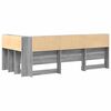 vidaXL Storage Headboard with Shelf Grey Sonoma 90 cm Engineered Wood