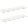 vidaXL Floating Shelf Wall-mounted 2 pcs White 80 x 18 x 2.5 cm Steel