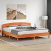 vidaXL Bed Frame without Mattress Wax Brown 200x200 cm Solid Wood Pine