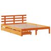 vidaXL Bed Frame with Drawers without Mattress Wax Brown 140x190 cm