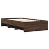 vidaXL Bed Frame without Mattress Brown Oak 100x200 cm Engineered Wood