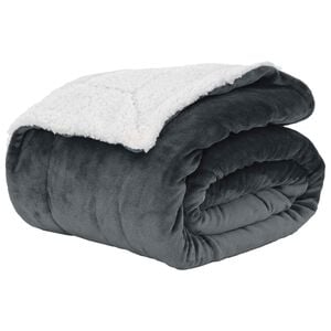 vidaXL Throw Blanket Dark Grey 150 x 200 cm 1.64 kg Fleece