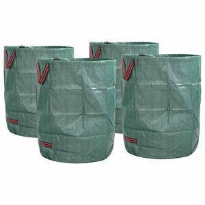 vidaXL Garden Waste Bags 4 pcs 300 L Green Polypropylene
