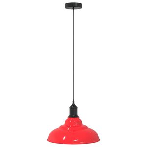 vidaXL Pendant Lamp Height Adjustable E27 Gloss Red &Oslash; 31 cm Metal