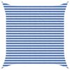 vidaXL Sunshade Sail Blue and White 3 x 3 m HDPE