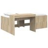 vidaXL Kids'High Bed Frame with Desk Sonoma Oak 75 x 190 cm