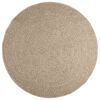 vidaXL Rug ZIZUR Beige &Oslash; 160 cm Jute Look Indoor and Outdoor