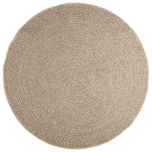 vidaXL Rug ZIZUR Beige &Oslash; 160 cm Jute Look Indoor and Outdoor