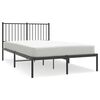vidaXL Metal Bed Frame without Mattress with Headboard Black 120x200cm