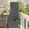 vidaXL Garden Privacy Screen Anthracite 50 x 140 cm Cold-rolled steel