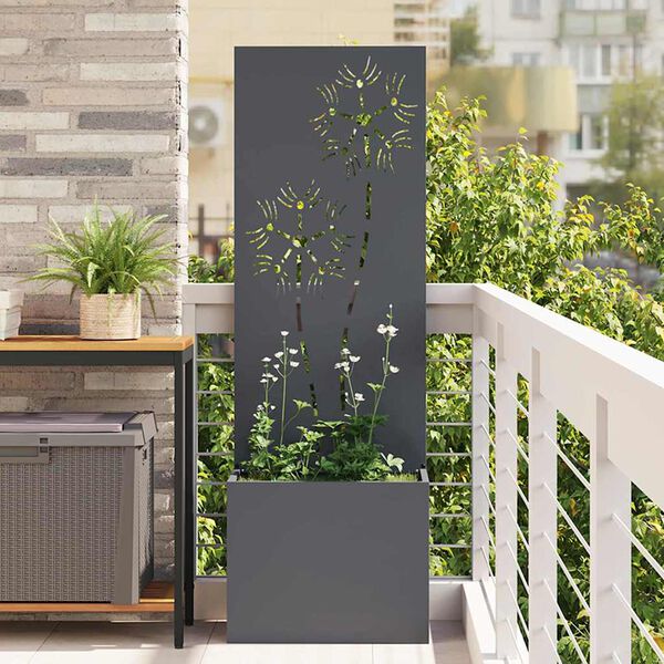 vidaXL Garden Privacy Screen Anthracite 50 x 140 cm Cold-rolled steel
