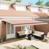 vidaXL Retractable Awning Multicolour 500 x 300 cm Fabric and Metal