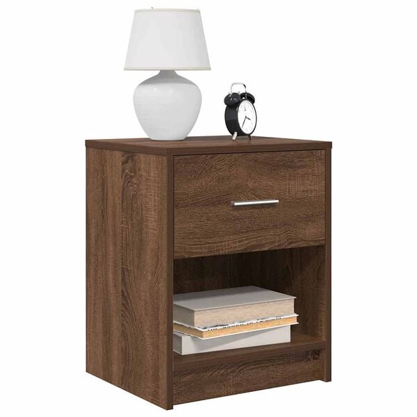 vidaXL Bedside Cabinets 2 pcs with Drawer Brown Oak 40x34x50 cm