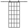 vidaXL Sliding Door with Hardware Set Black 90x205 cm ESG Glass