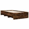 vidaXL Bed Frame without Mattress Smoked Oak 90x190 cm Single Engineered Wood