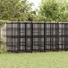 vidaXL Outdoor Dog Kennel Steel 12.9 m&sup2;