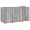 vidaXL 5 Piece TV Wall Units Grey Sonoma Engineered Wood