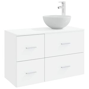 vidaXL Bathroom Furniture Set 2 pcs White Engineered Wood