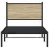 vidaXL Metal Bed Frame without Mattress Sonoma Oak 80x200 cm