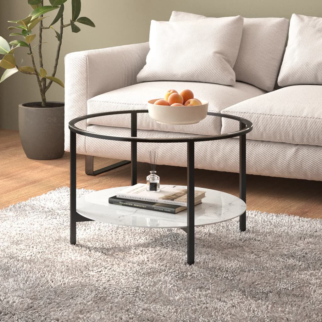 Round glass store tea table