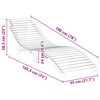 vidaXL Sun Lounger Folding Brown 184 x 55 x 59 cm Solid Teak Wood