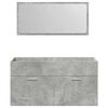vidaXL 4 Piece Bathroom Furniture Set Concrete Grey Engineered Wood