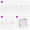 vidaXL Dog Gate with Door Foldable 12 Panels White 600 cm Poplar Wood
